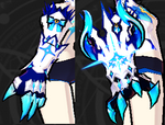 Comparação entre Luvas Promocionais de Avatar (esquerda) e Manopla Mágica (direita).