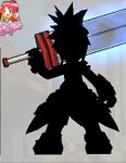 A blacked out in-game model for Sheath Knight, given to Elsword players to celebrate his release. (KR only)