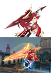 The pose for Grand Master skill cutin derives from a action she is able to do ingame.