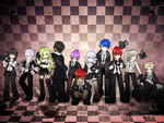 Official wallpaper of select characters in the Elrios Noir set.