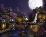 Ilustracja koncepcyjna Jeziora Besma Nocą