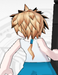 It is rarely visible, but Deadly Chaser sports a ponytail. This can be seen by rotating his game model or walking.