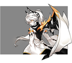 Official artwork of Chung wearing the White Dragon: Servius set.