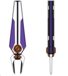 Concept art of Add's weapon, the Nasod Dynamo.